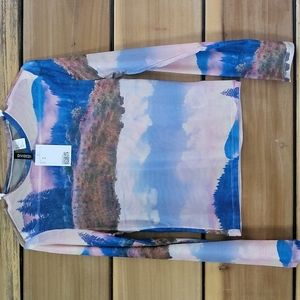 H&M divided Mesh Shirt